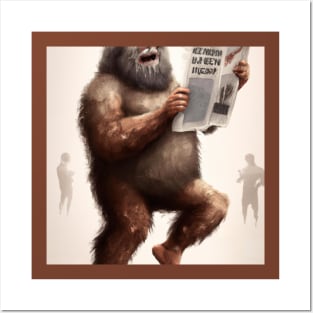 Bigfoot Enjoys Seeing His Name in Print Posters and Art